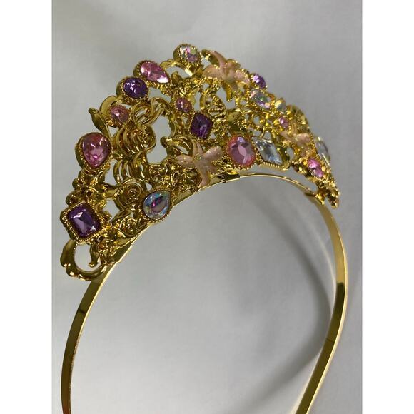 Disney Princess Gold Tiara for Kids Girls Rhinestone Crown Costume Accessory - Picture 4 of 10